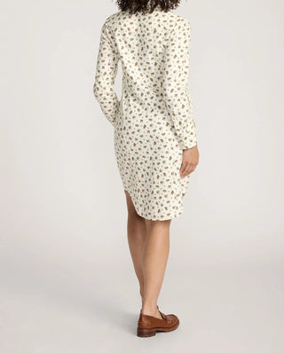 Gambler Shirt Dress Ecru Western Floral