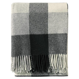 Eco-Wise Washable Wool Throw Black/Ivory