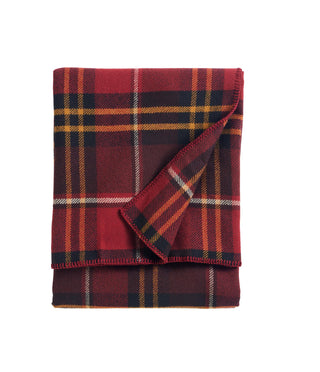 Easy Care Wool Blanket Lodge Plaid Twin Or Full/Queen