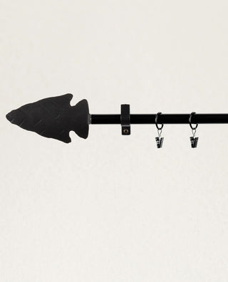 Blanket Display Rack With Finials and Hanging Hardware