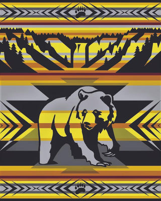 Animals of Yellowstone Series Grizzly Blanket
