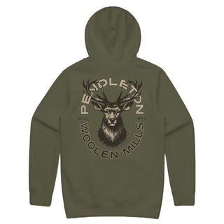 Stag Graphic Hoody Military Green/Black