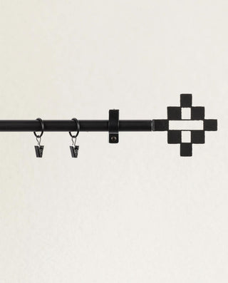 Blanket Display Rack With Finials and Hanging Hardware