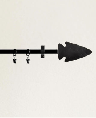 Blanket Display Rack With Finials and Hanging Hardware