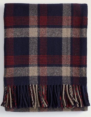 Washable Eco-Wise Throw Kelso Plaid Navy
