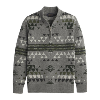 1/4 Zip Lambswool Sweater Autumn Birch Grey