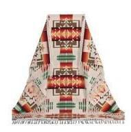 Chief Joseph Fringed Shawl Ivory