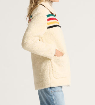 Glacier Sunset Fleece Jacket Ivory