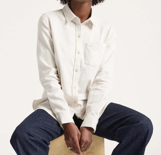 Women's Relaxed Flannel Shirt Natural