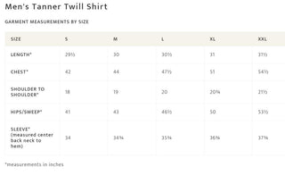 Men's Tanner Twill Shirt Valley Tan