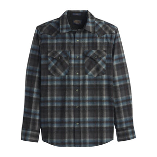 Canyon Shirt Grey Mix Aqua Plaid