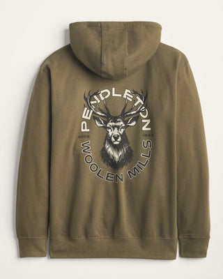 Stag Graphic Hoody Military Green/Black