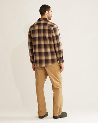 Lodge Shirt Brown Navy Ombre