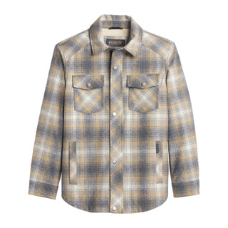 Oswego Sherpa Lined Jacket Grey Camel Plaid