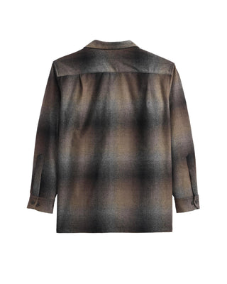 Men's Board Shirt Brown Charcoal Ombre Regular, Tall, Big Sizes