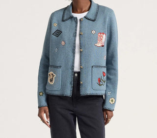 Pendleton Souvenir Cardigan Denim Heather