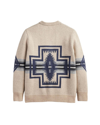 Men's Harding Lambswool Cardigan Oatmeal