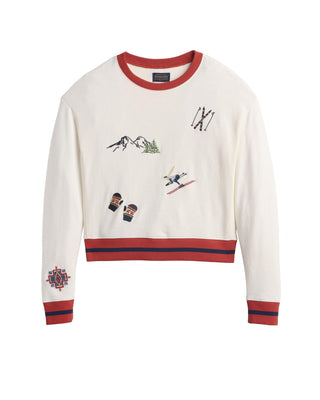 Women's Graphic French Terry Pullover Ivory