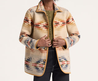 Reversible Wool Coat Wyeth Falls Tan