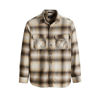 Burnside Flannel Shirt Brown/Khaki/Cream Plaid