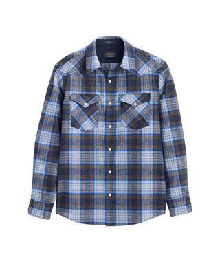 Men's Canyon Shirt Blue Tan Plaid