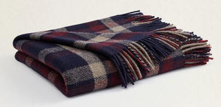 Washable Eco-Wise Throw Kelso Plaid Navy