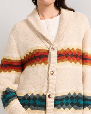Unisex Middle Waters Cotton Cardigan Ecru