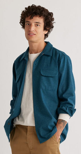 Men's Board Shirt Blue Mix Solid