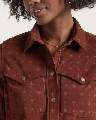 Parker Corduroy Dress Burgundy Foulard