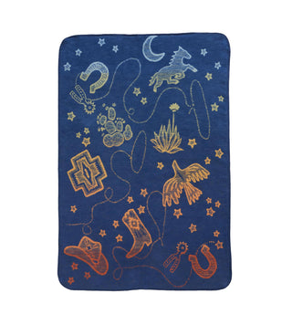 Organic Cotton Baby Blanket Cosmic Rodeo