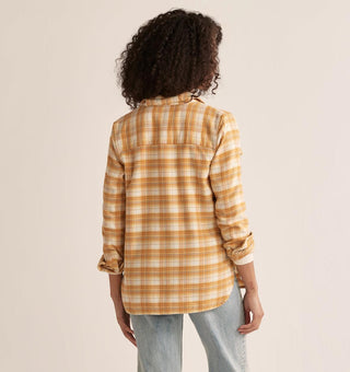 Madison Flannel Shirt Ivory Honey Plaid