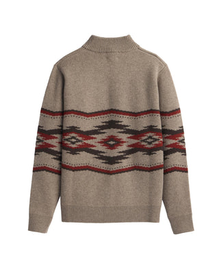 Men's Crown Point Lambswool 1/4 Zip Sweater Tan