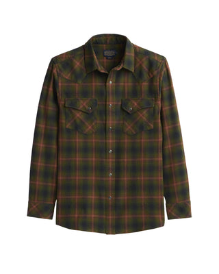 Men's Wyatt Shirt Olive Navy Plaid