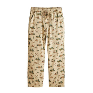 Men's Printed Pajama Pant Camp Khaki