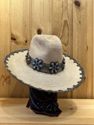 Western Rose Palm Leaf Hat 9739