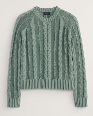 Cotton Cable Sweater Sage