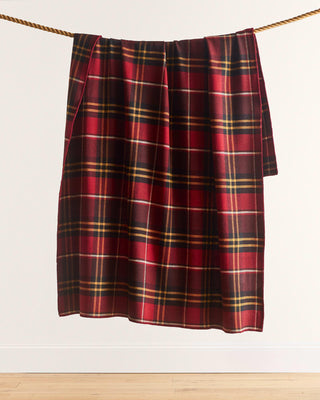 Easy Care Wool Blanket Lodge Plaid Twin Or Full/Queen
