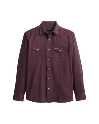 Men's Dillon Western Twill Shirt Washed Berry