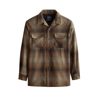 Board Shirt Olive/Brown Ombre Plaid