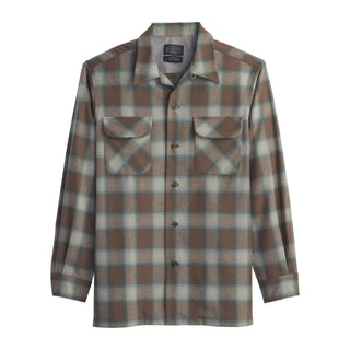 Board Shirt Blue Brown Ombre Plaid