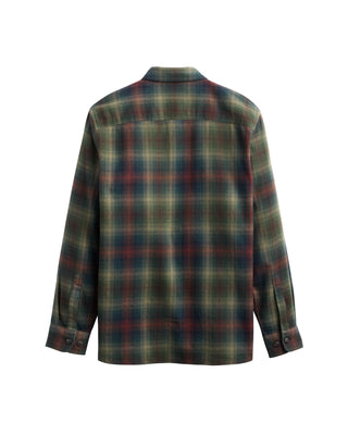 Men's Burnside Flannel Shirt Green Multi Plaid