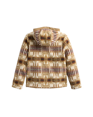 Women's Cottonwood Fleece Hoodie Jacket Tan Ivory Harding