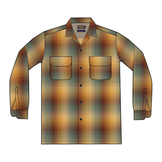 Board Shirt Gold/Green Ombre Plaid