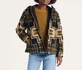 Cottonwood Hooded Bomber Green Tan Harding