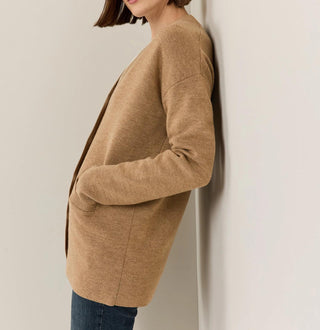 Women's Relaxed Merino Cardigan Camel
