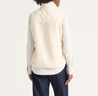 Laurel Zip-front Berber Vest Bone