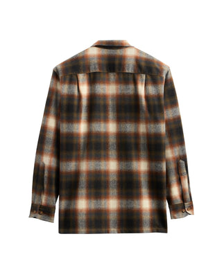 Men's Board Shirt Brown Slate Ombre Plaid
