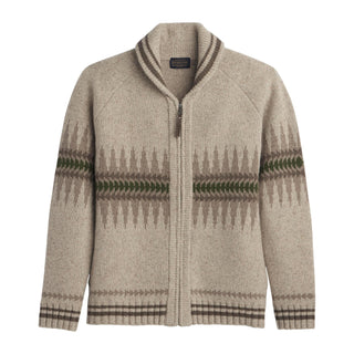 Sawtooth Buck Wool Zip Sweater Oatmeal