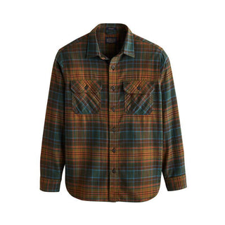 Burnside Flannel Shirt Olive/Blue/Rust Plaid