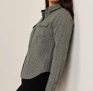 Women's Wool Gambler Shirt Black Diamond Mix